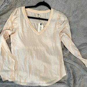 Matilda Jane Good Hart women’s top size S. Light pink/cream.